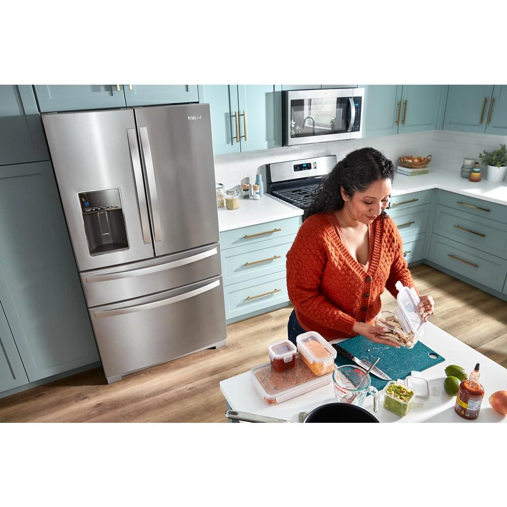 36-inch Wide 4 Door Refrigerator with Prep and Store Bins - 26 Cu. Ft. WRMF7736PZ