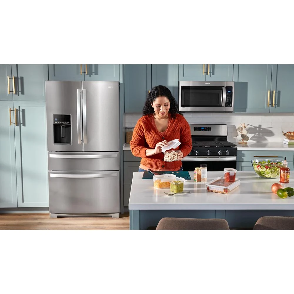 36-inch Wide 4 Door Refrigerator with Prep and Store Bins - 26 Cu. Ft. WRMF7736PZ