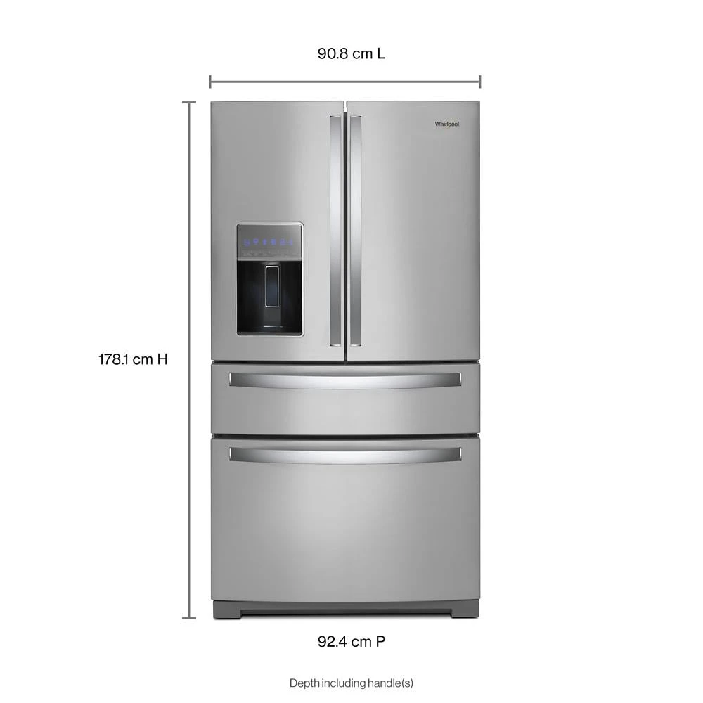 36-inch Wide 4 Door Refrigerator with Prep and Store Bins - 26 Cu. Ft. WRMF7736PZ