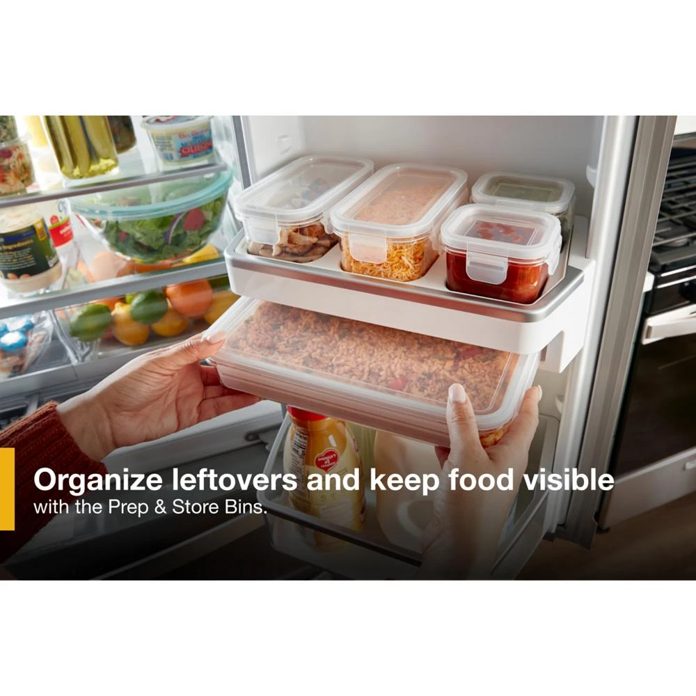 36-inch Wide 4 Door Refrigerator with Prep and Store Bins - 26 Cu. Ft. WRMF7736PZ