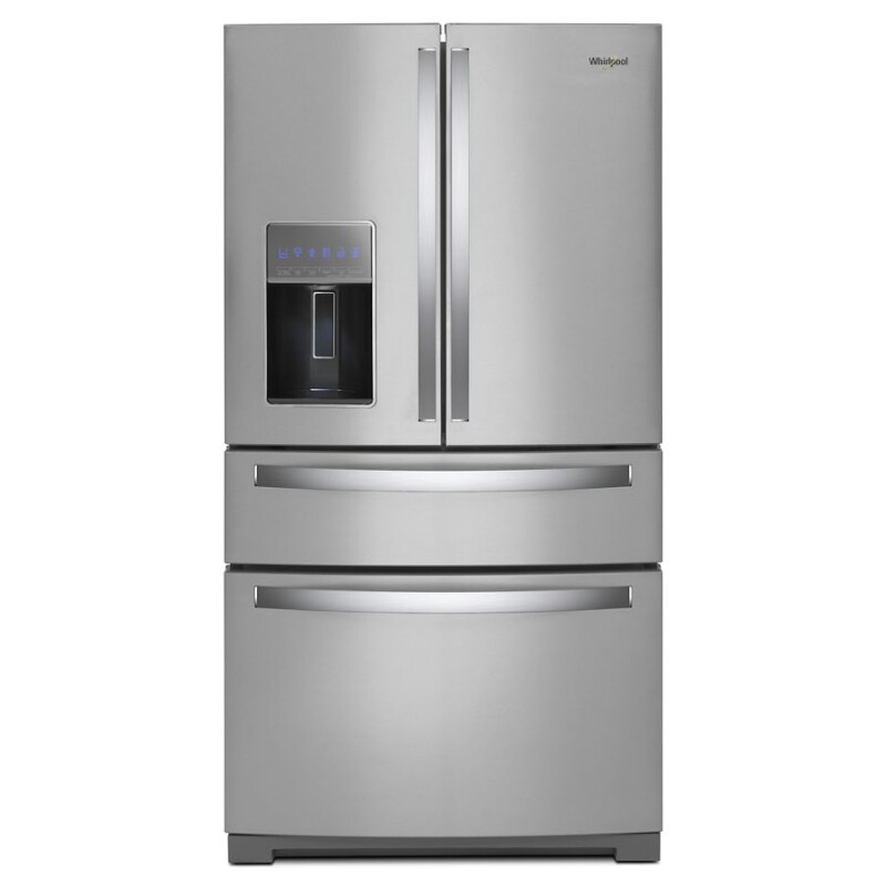 Whirlpool 36-inch Wide 4 Door Refrigerator with Prep and Store Bins - 26 Cu. Ft. Fingerprint Resistant Stainless Steel WRMF7736PZ Picture 1