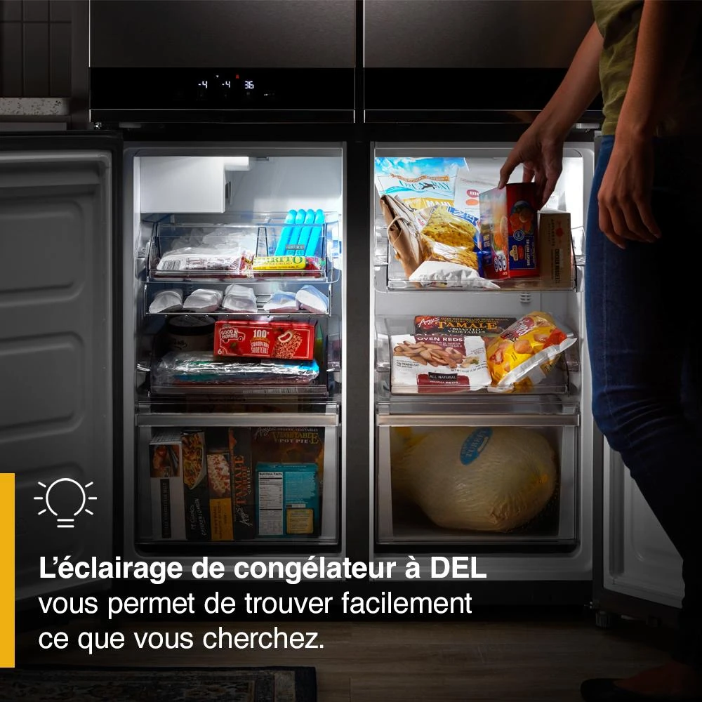 36-inch Wide Counter Depth 4 Door Refrigerator - 19.4 cu. ft. WRQA59CNKZ