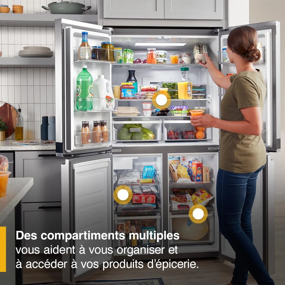 36-inch Wide Counter Depth 4 Door Refrigerator - 19.4 cu. ft. WRQA59CNKZ