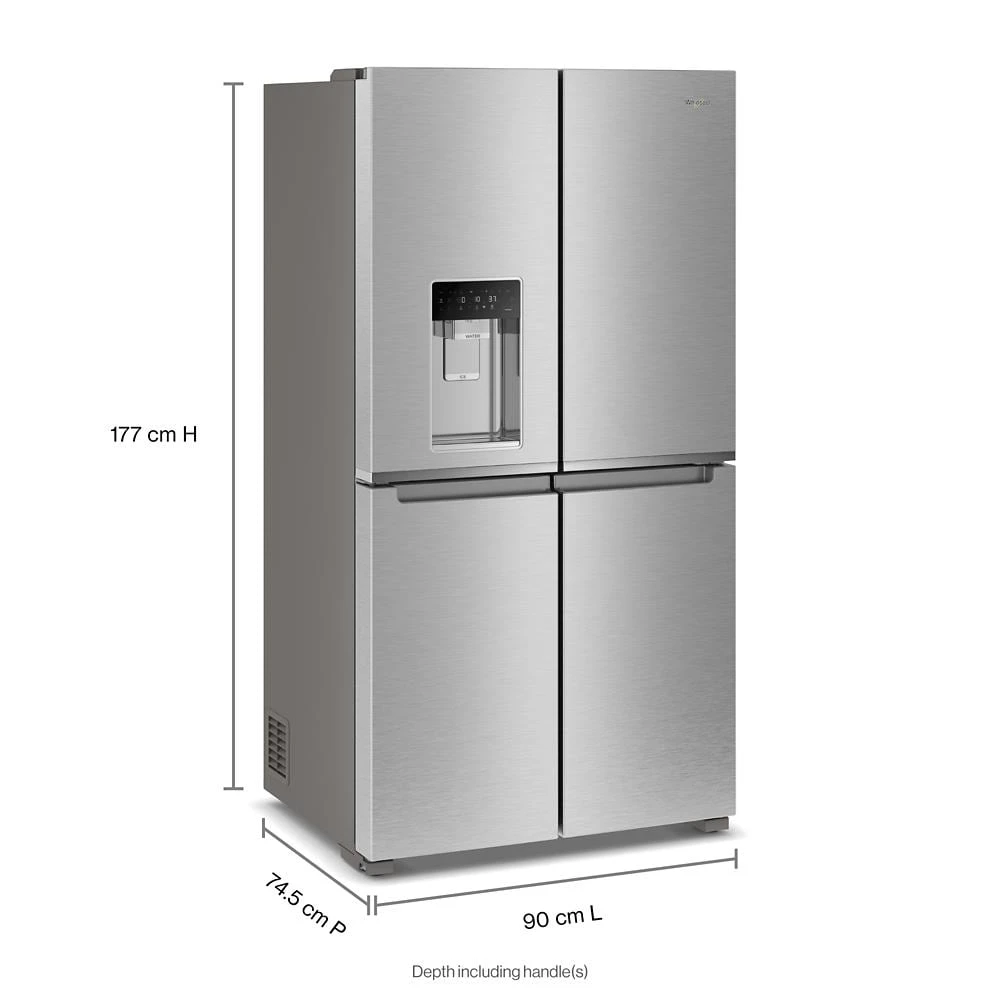 36-Inch Counter Depth 4 Door Refrigerator with Ice Maker in Door WRQC7836RZ