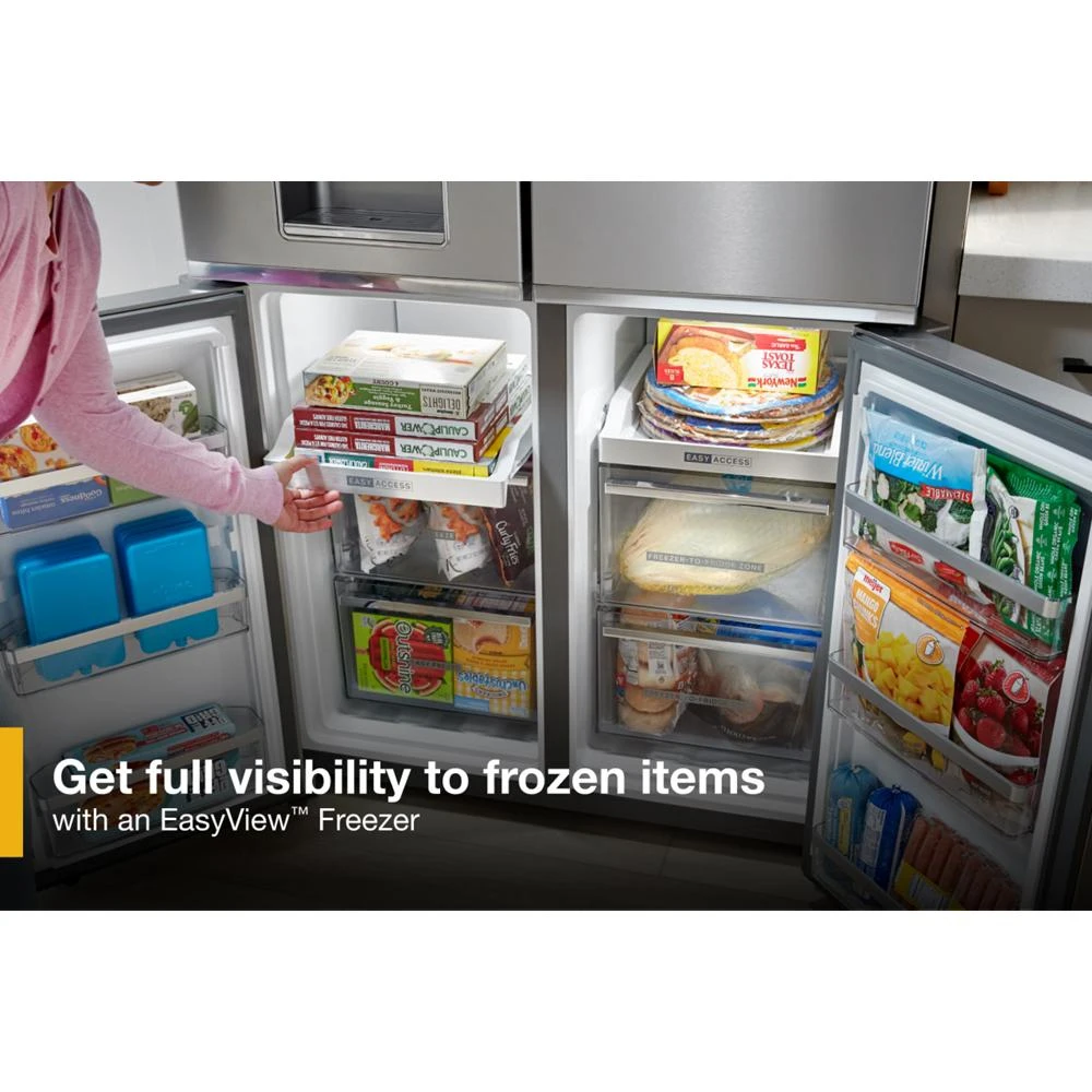 36-Inch Counter Depth 4 Door Refrigerator with Ice Maker in Door WRQC7836RZ