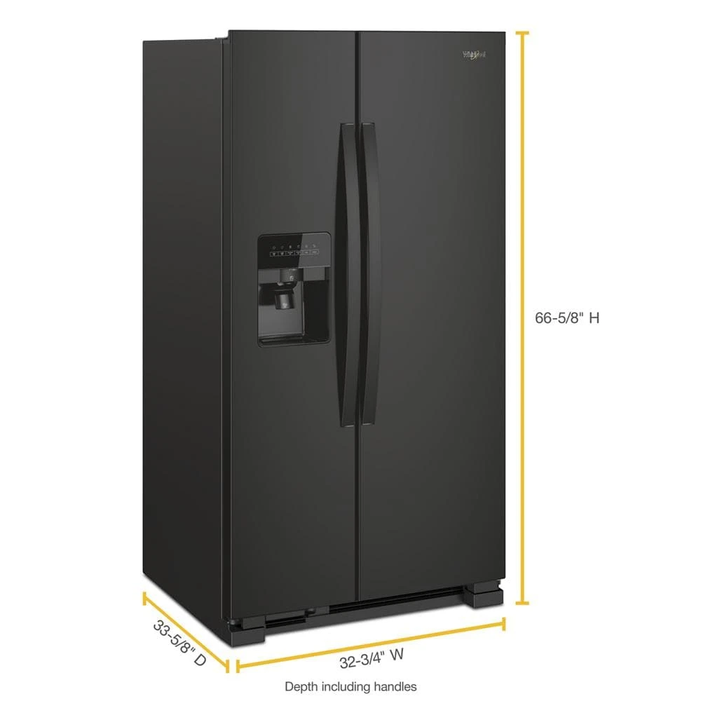 33-inch Wide Side-by-Side Refrigerator - 21 cu. ft. WRS311SDHB