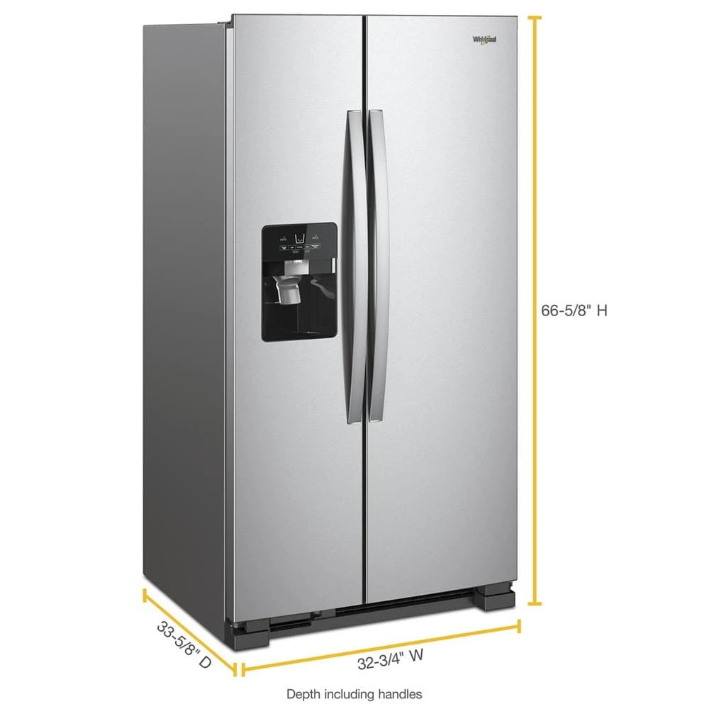 33-inch Wide Side-by-Side Refrigerator - 21 cu. ft. WRS321SDHZ