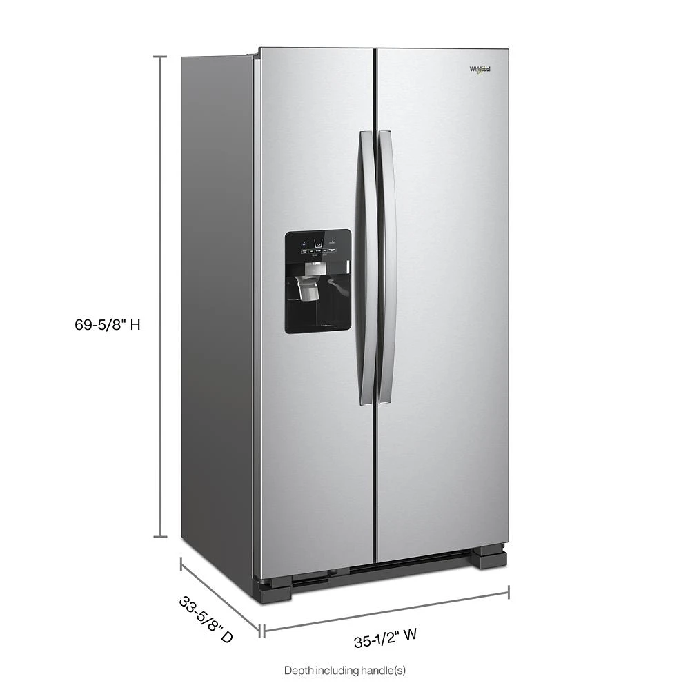 36-inch Wide Side-by-Side Refrigerator - 25 cu. ft. WRS325SDHZ