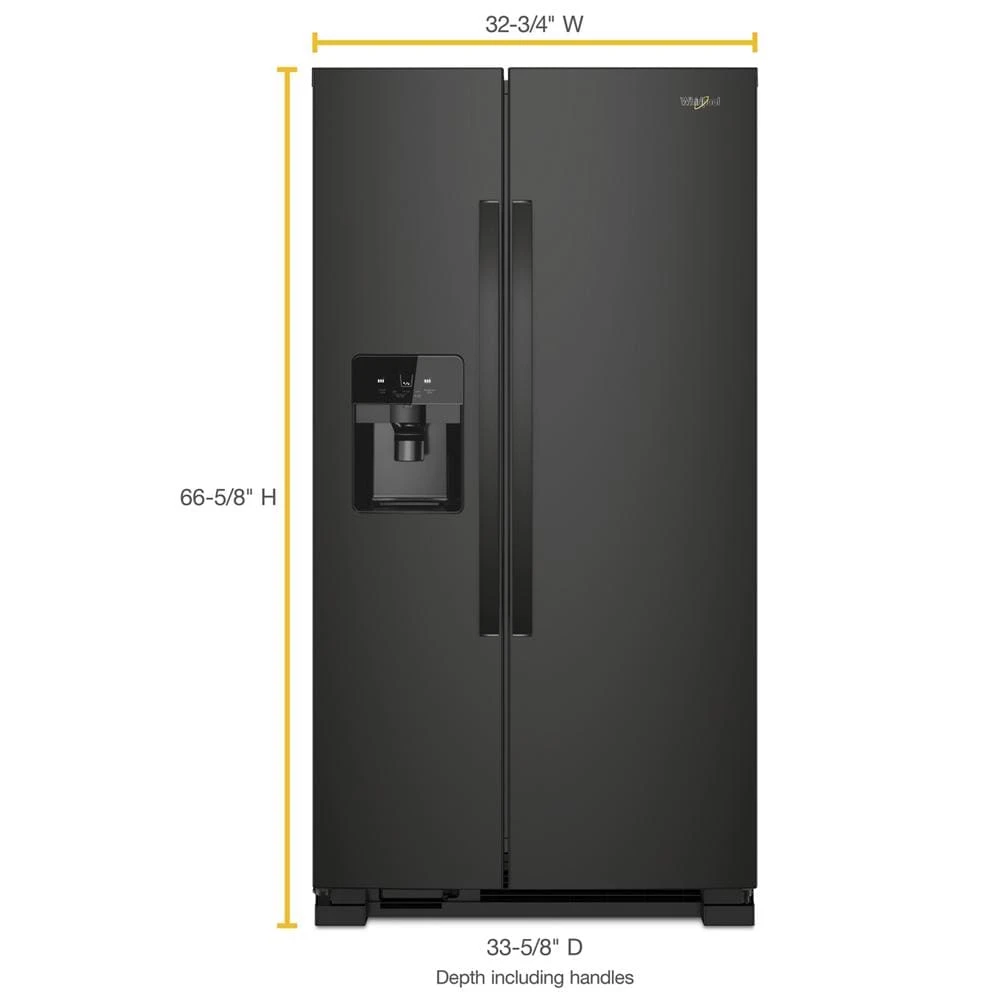 33-inch Wide Side-by-Side Refrigerator - 21 cu. ft. WRS331SDHB
