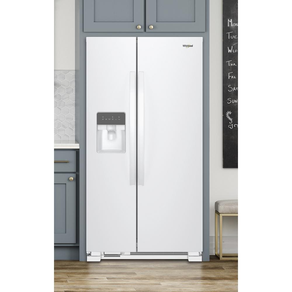 Whirlpool 33-inch Wide Side-by-Side Refrigerator - 21 cu. ft. White WRS331SDHW Picture 1