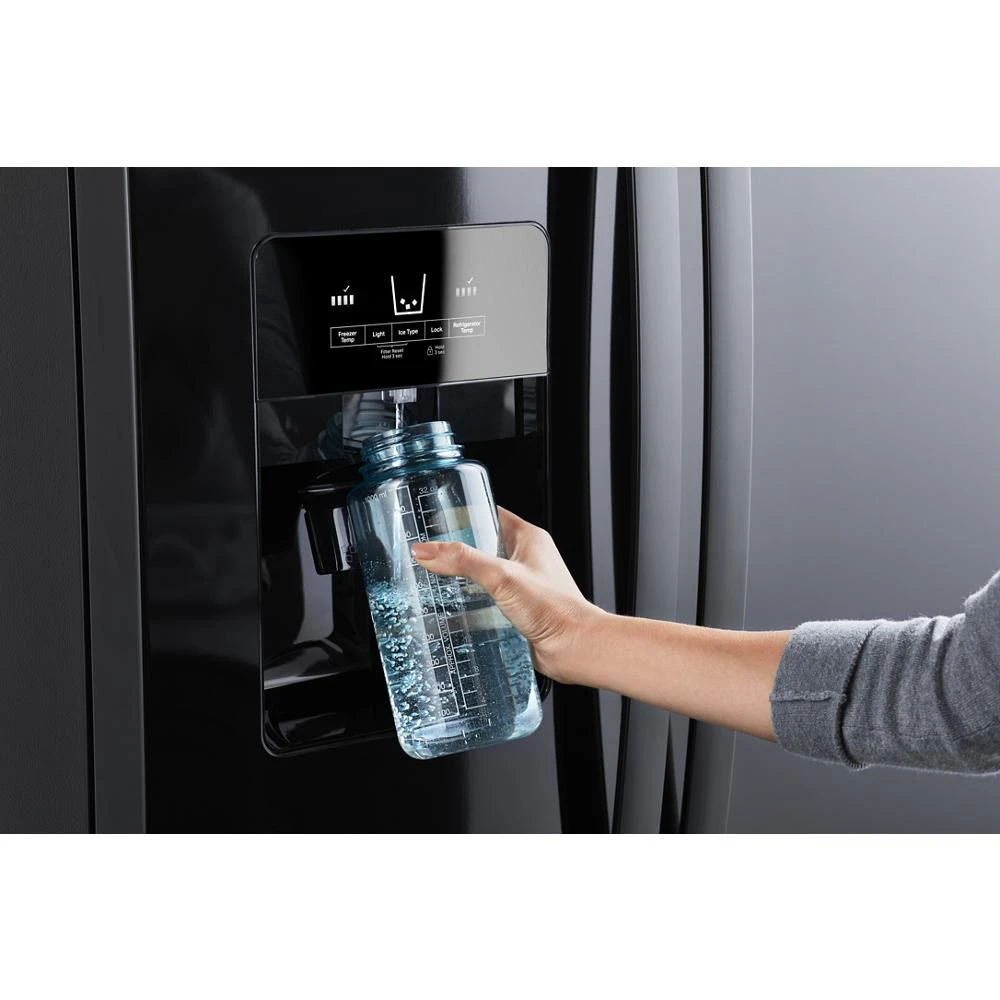 36-inch Wide Side-by-Side Refrigerator - 25 cu. ft. WRS335SDHB
