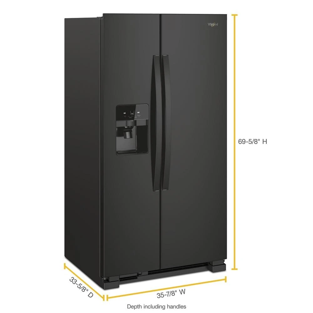 36-inch Wide Side-by-Side Refrigerator - 25 cu. ft. WRS555SIHB