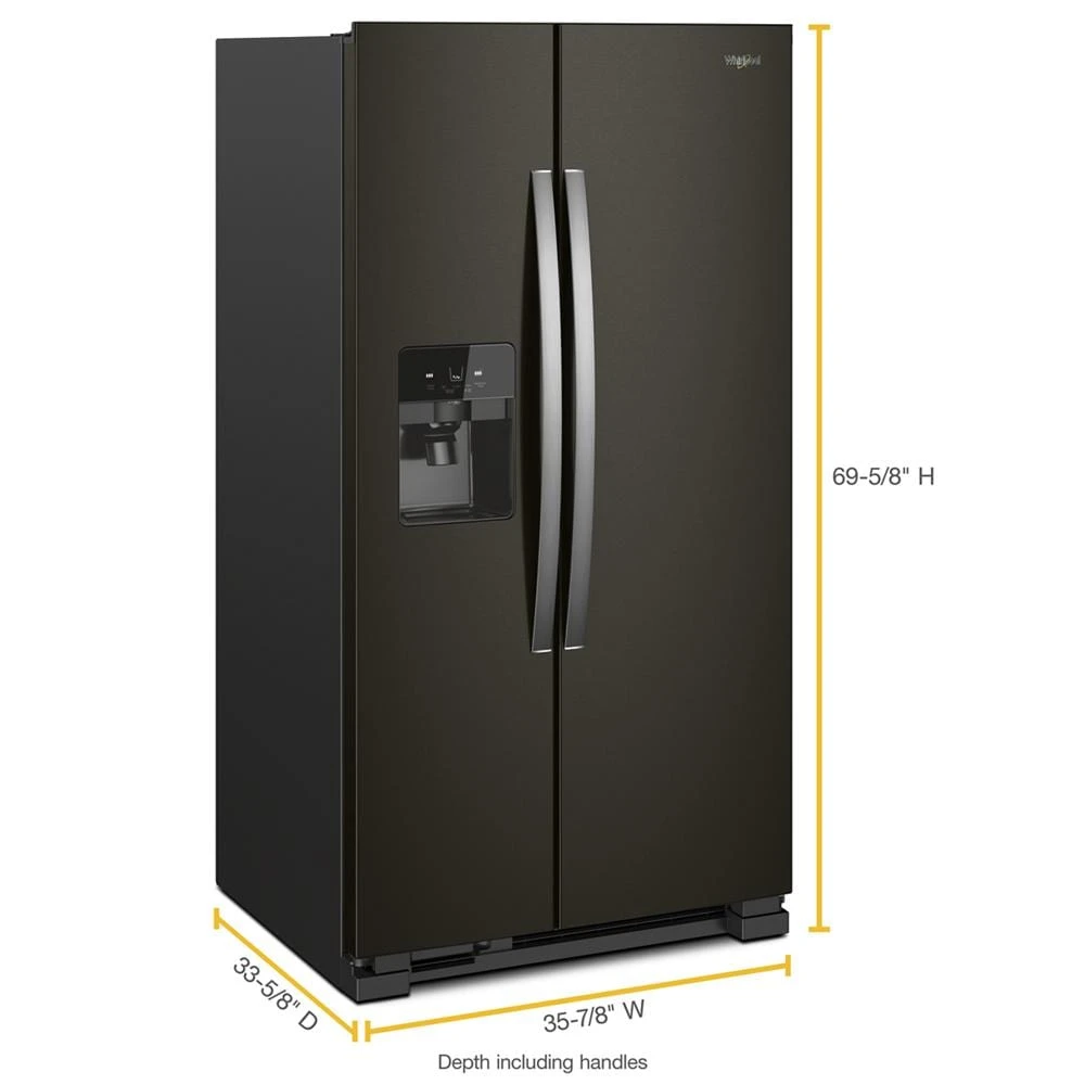 36-inch Wide Side-by-Side Refrigerator - 25 cu. ft. WRS555SIHV