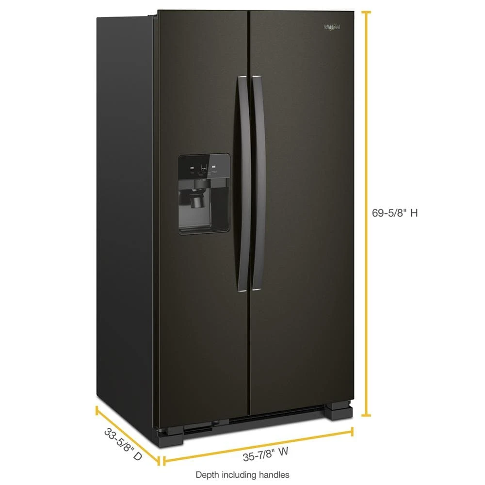 36-inch Wide Side-by-Side Refrigerator - 25 cu. ft. WRS555SIHV