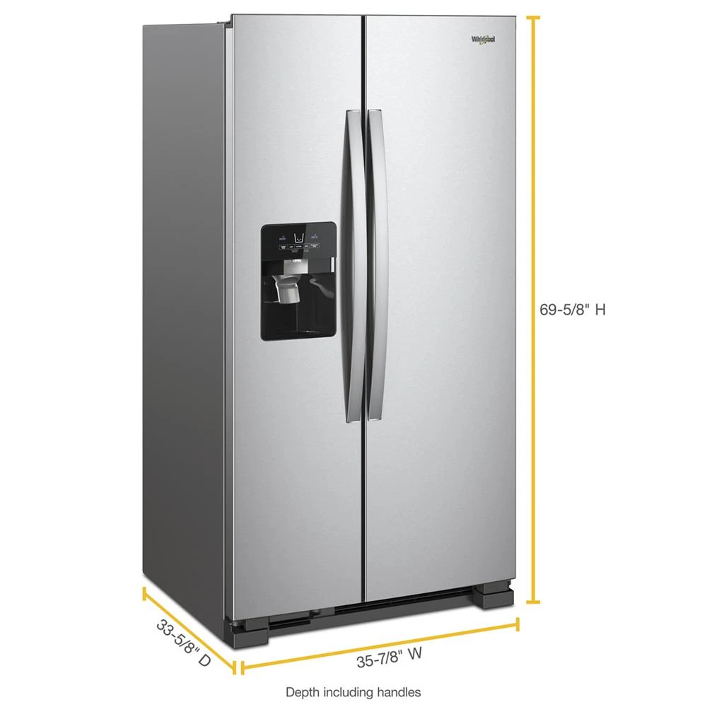 36-inch Wide Side-by-Side Refrigerator - 25 cu. ft. WRS555SIHZ