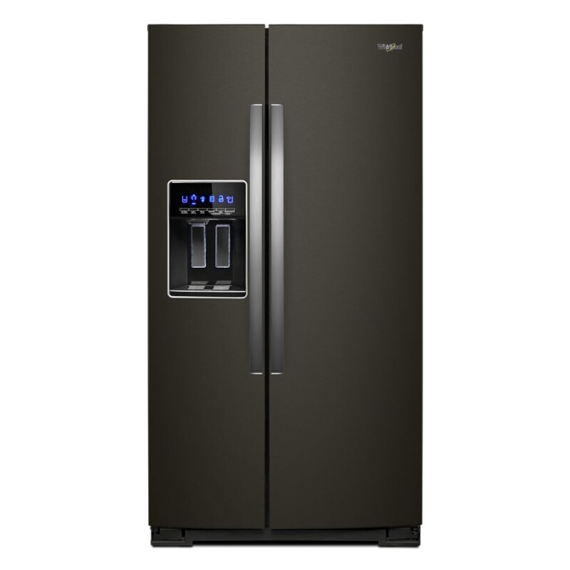 Whirlpool 36-inch Wide Counter Depth Side-by-Side Refrigerator - 21 cu. ft. Black Stainless WRS571CIHV Picture 1
