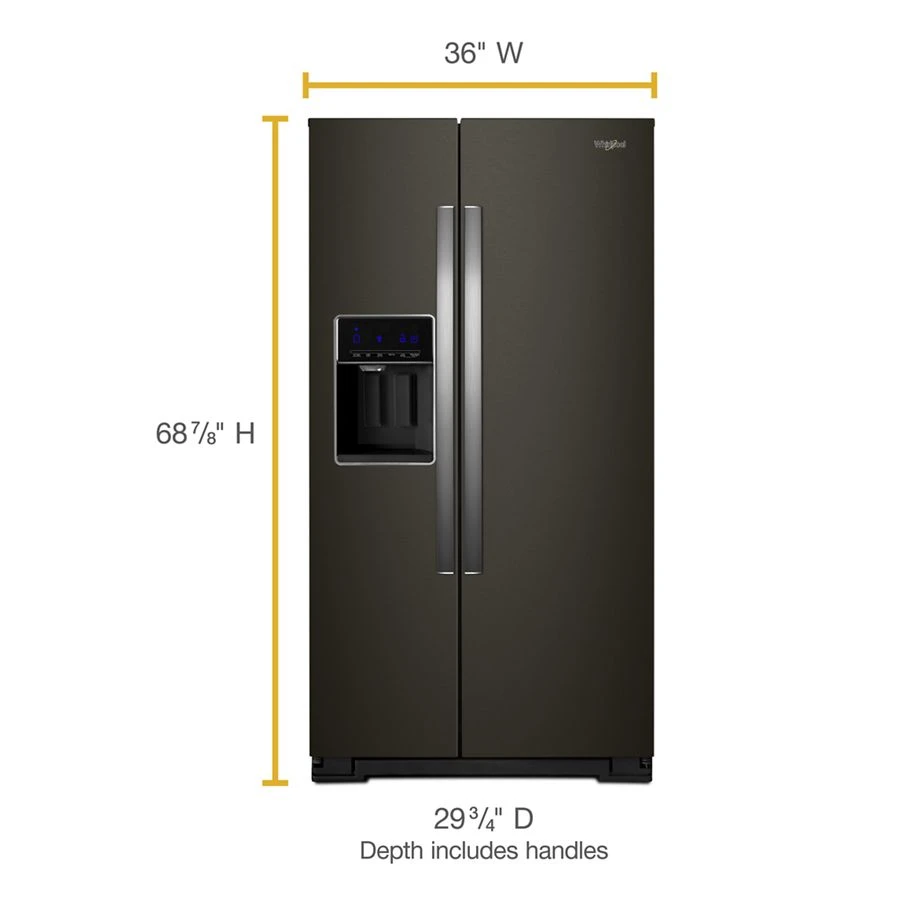 36-inch Wide Counter Depth Side-by-Side Refrigerator - 21 cu. ft. WRS571CIHV