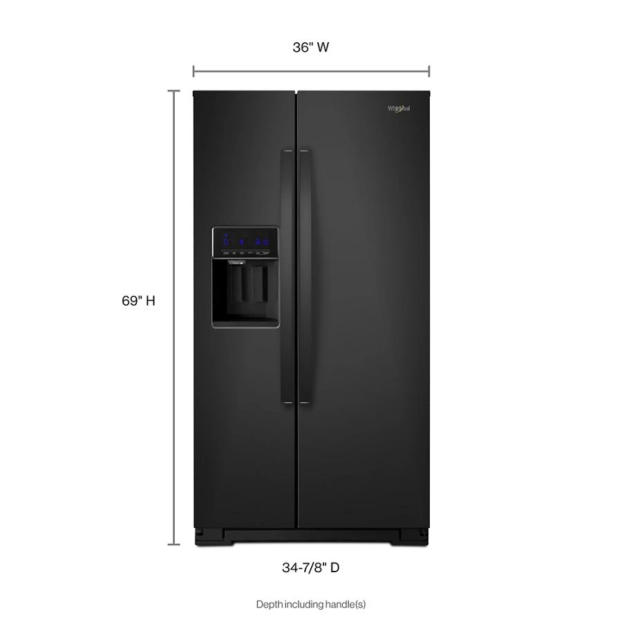 36-inch Wide Side-by-Side Refrigerator - 28 cu. ft. WRS588FIHB