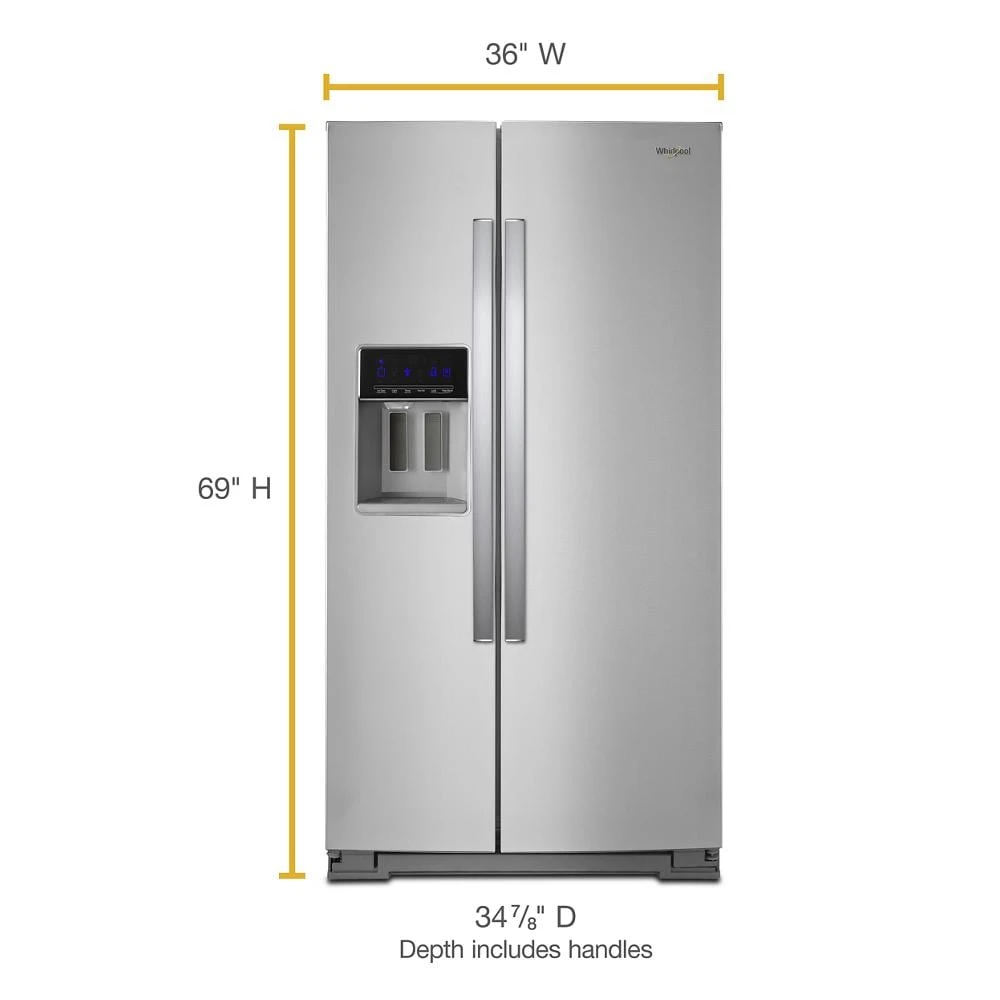36-inch Wide Side-by-Side Refrigerator - 28 cu. ft. WRS588FIHZ