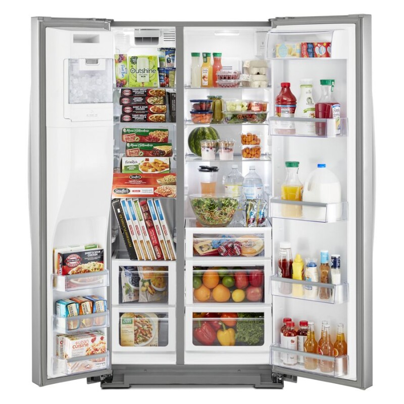 Whirlpool 36-inch Wide Side-by-Side Counter Depth Refrigerator - 23 cu. ft. Fingerprint Resistant Stainless Steel WRS973CIHZ Picture 1