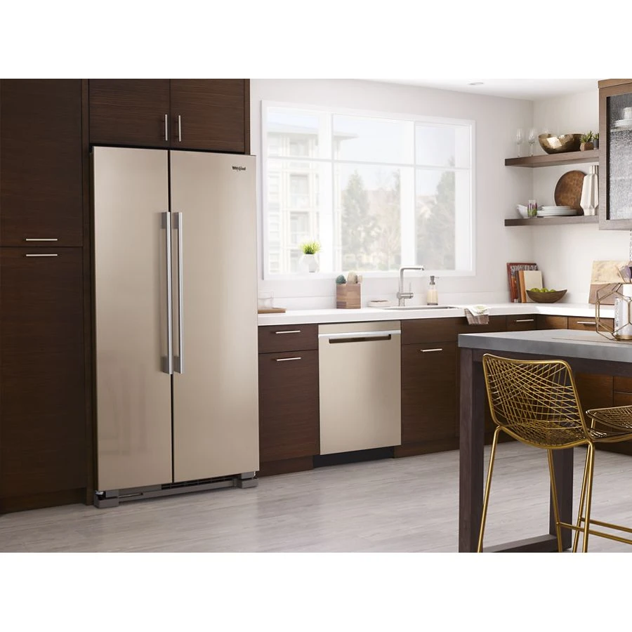 36-inch Wide Side-by-Side Refrigerator - 25 cu. ft. Sunset Bronze WRSA15SNHN