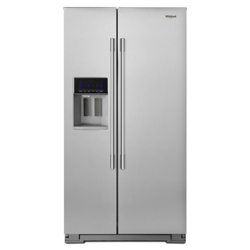 Whirlpool 36-inch Wide Contemporary Handle Counter Depth Side-by-Side Refrigerator - 21 cu. ft. Fingerprint Resistant Stainless Steel WRSA71CIHZ Picture 1
