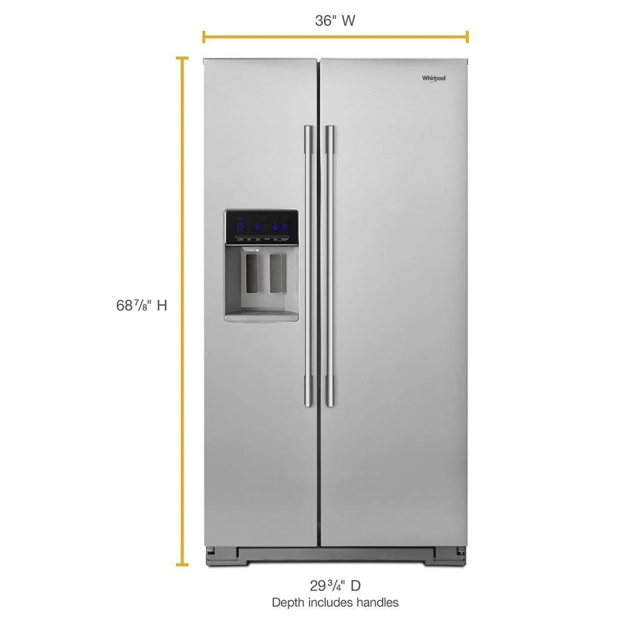 36-inch Wide Contemporary Handle Counter Depth Side-by-Side Refrigerator - 21 cu. ft. WRSA71CIHZ