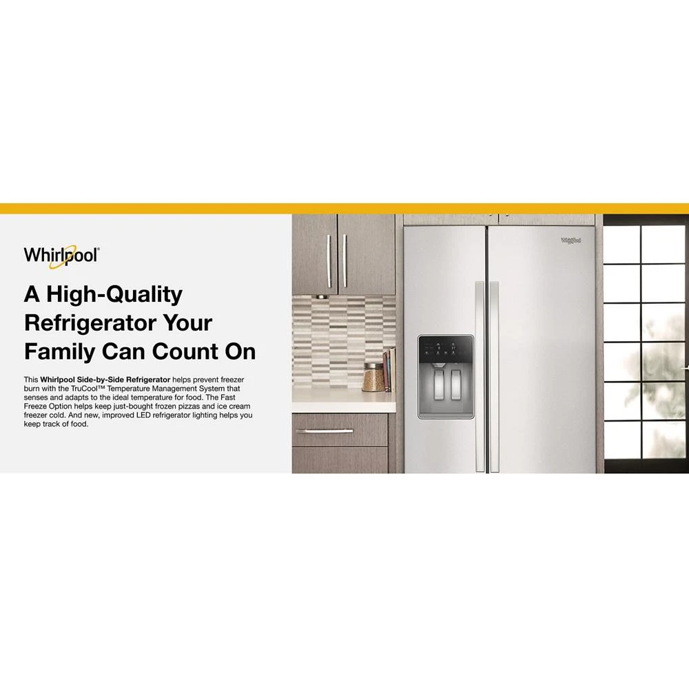 36-inch Counter Depth Side-by-Side Refrigerator with TruCool™ System WRSC5536RZ