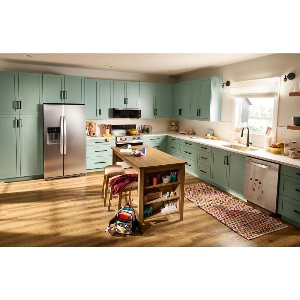 36-inch Counter Depth Side-by-Side Refrigerator with Prep & Store Bins WRSC6536RZ