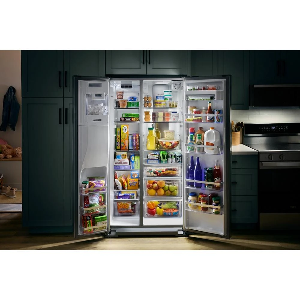 36-inch Counter Depth Side-by-Side Refrigerator with Prep & Store Bins WRSC6536RZ