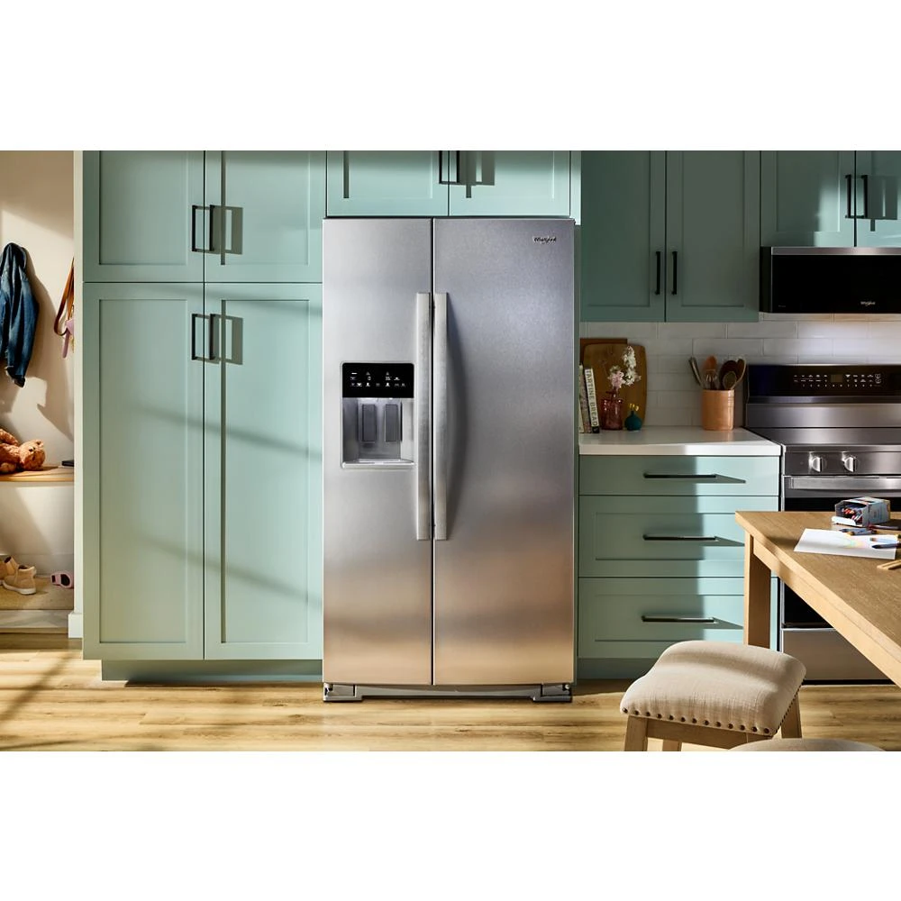 36-inch Standard Depth Side-by-Side Refrigerator with Prep & Store Bins WRSF6536RZ