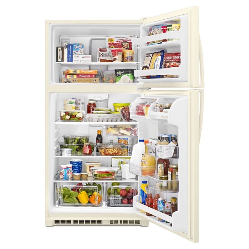 Whirlpool 33-inch Wide Top Freezer Refrigerator - 20 cu. ft. Biscuit WRT311FZDT Picture 1
