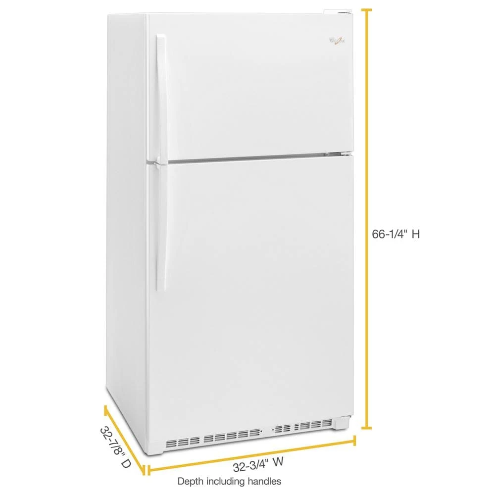 33-inch Wide Top Freezer Refrigerator - 20 cu. ft. WRT311FZDW
