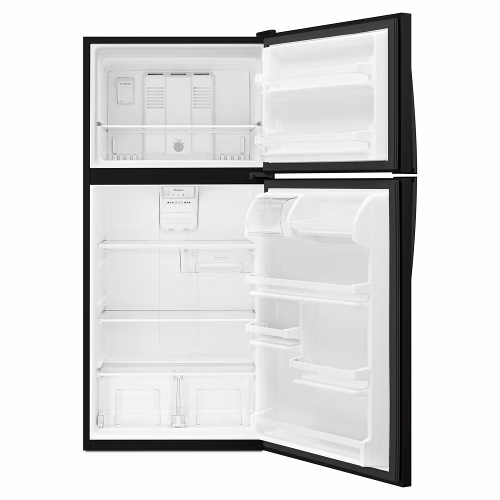 Whirlpool 30-inch Wide Top Freezer Refrigerator - 18 cu. ft. Black WRT318FZDB Picture 1