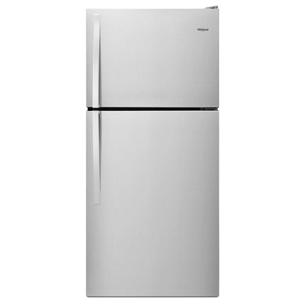 Whirlpool 30-inch Wide Top Freezer Refrigerator - 18 cu. ft. Monochromatic Stainless Steel WRT318FZDM Picture 1