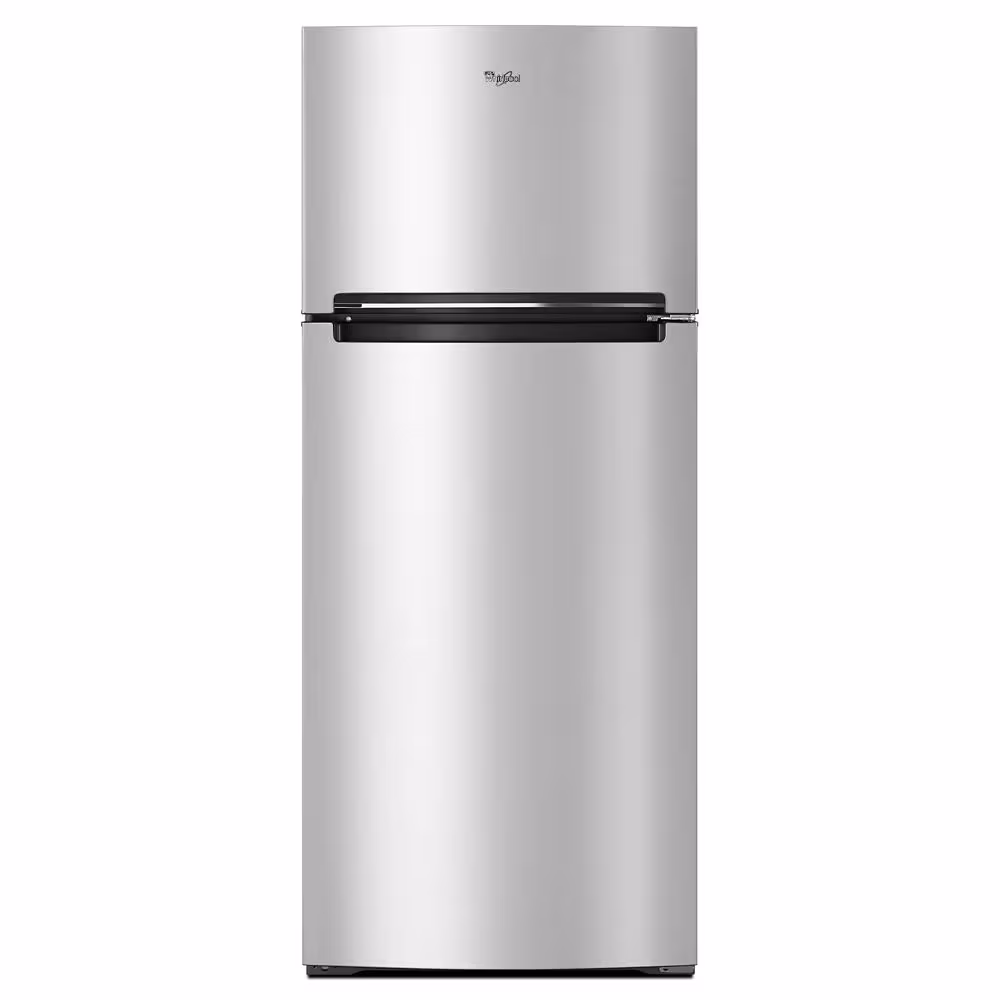 Whirlpool 28-inch Wide Refrigerator Compatible With The EZ Connect Icemaker Kit – 18 Cu. Ft. Print Resist Metallic Steel WRT518SZFG Picture 1