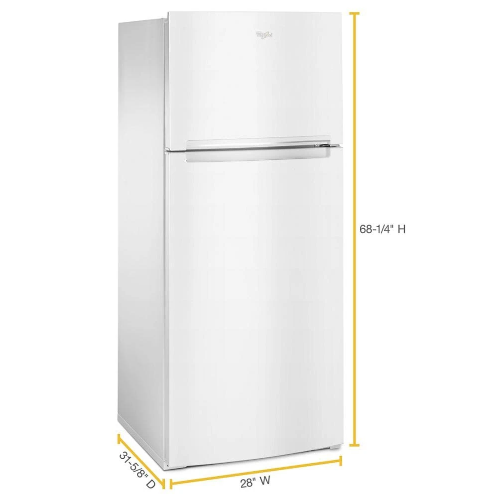 28-inch Wide Refrigerator Compatible With The EZ Connect Icemaker Kit – 18 Cu. Ft. WRT518SZFW