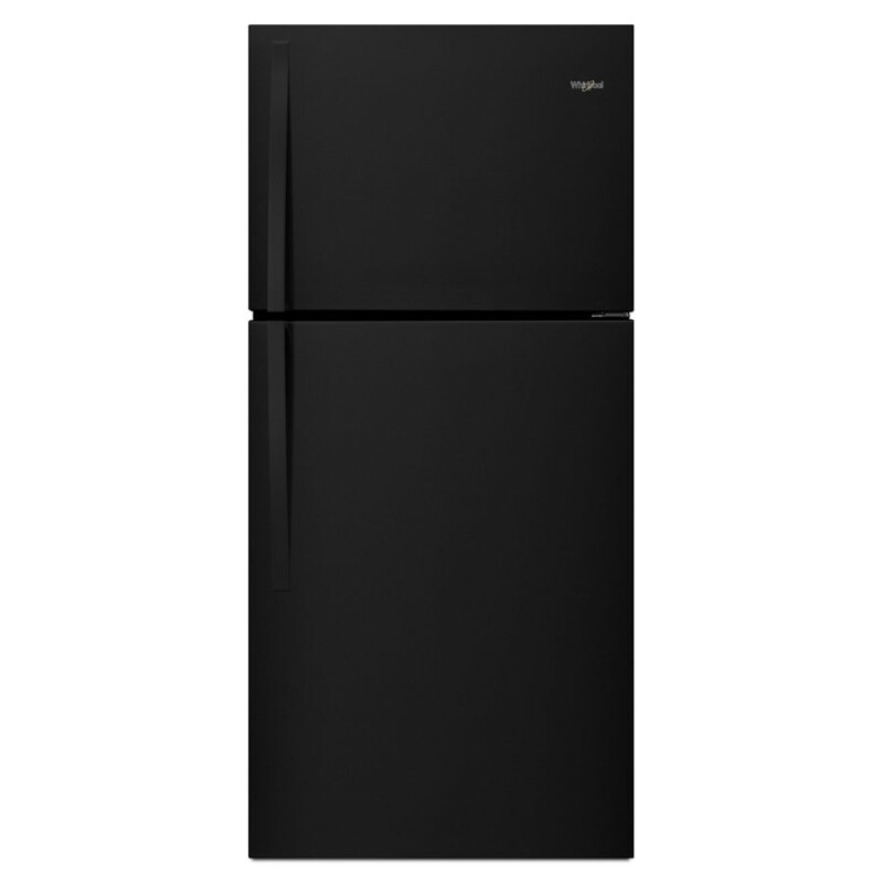 Whirlpool 30-inch Wide Top Freezer Refrigerator - 19 Cu. Ft. Black WRT519SZDB Picture 1