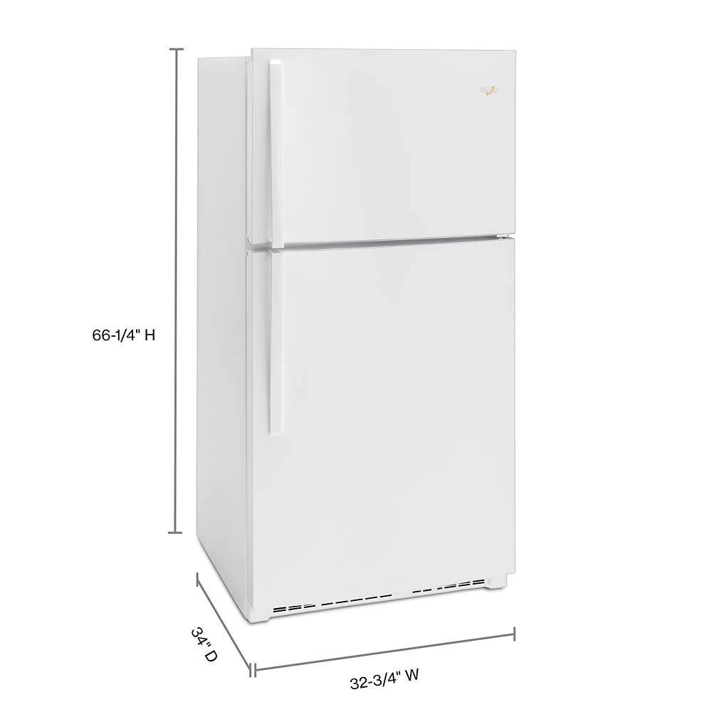 33-inch Wide Top Freezer Refrigerator - 21 cu. ft. WRT541SZDW