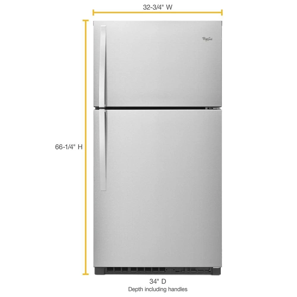 33-inch Wide Top Freezer Refrigerator - 21 cu. ft. WRT541SZDZ