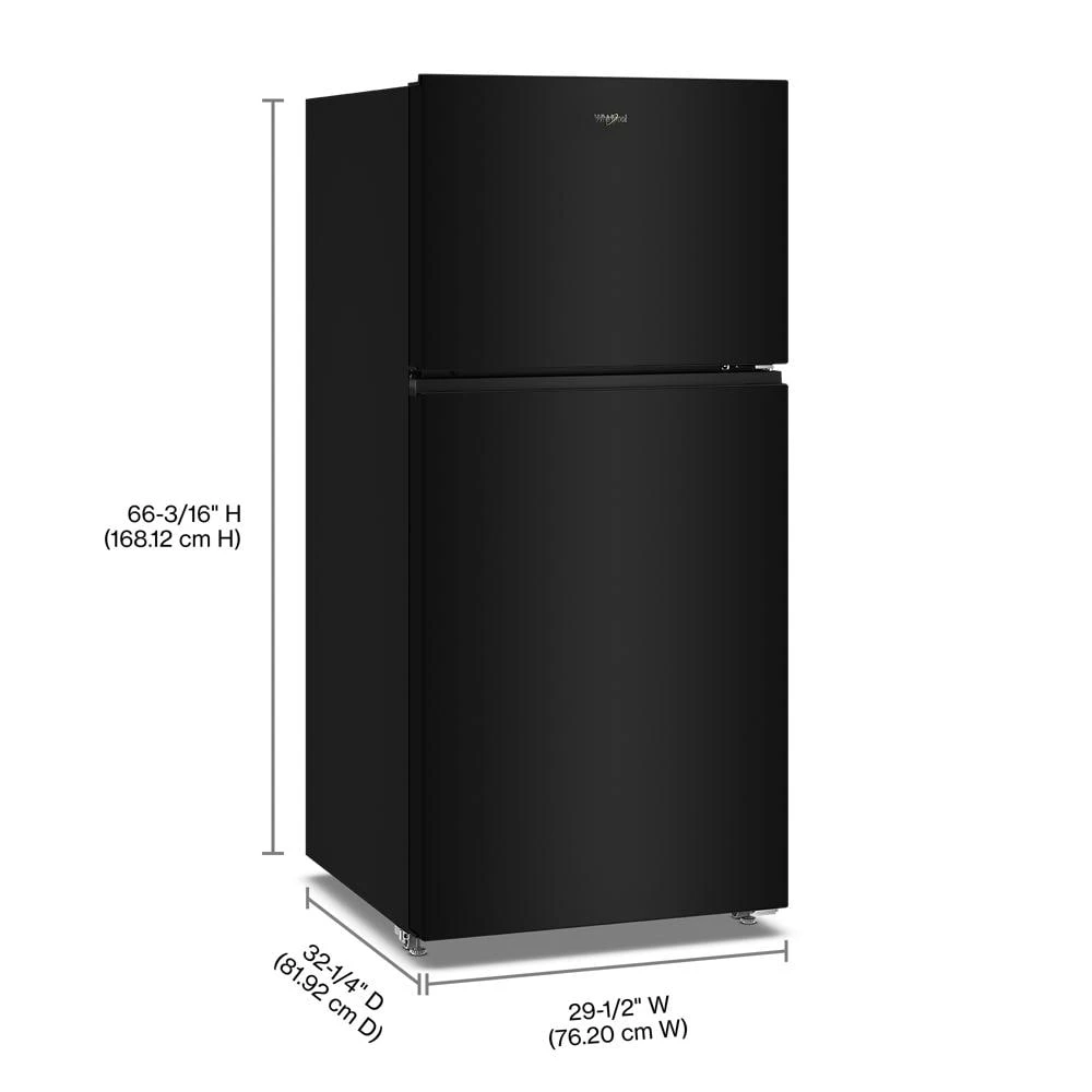 29.5-inch Wide Top Freezer Refrigerator with Total Coverage Cooling- 19.3 Cu. Ft. WRTX3019SB