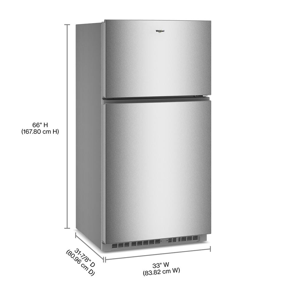 32.8-inch Wide Top Freezer Refrigerator with Total Coverage Cooling- 21.3 Cu. Ft. WRTX3021TZ
