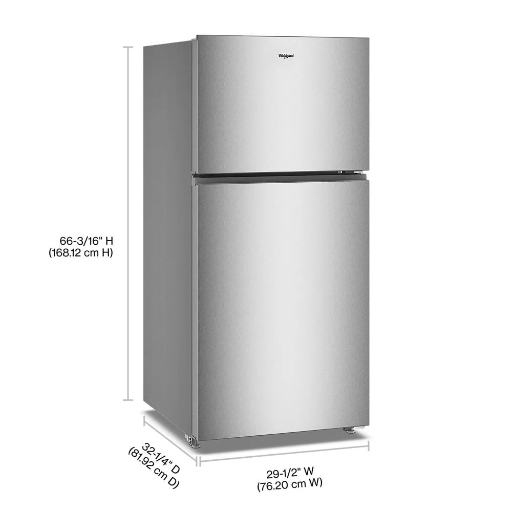 29.5-inch Wide Top Freezer Refrigerator with Total Coverage Cooling- 19.3 Cu. Ft. WRTX3319SZ