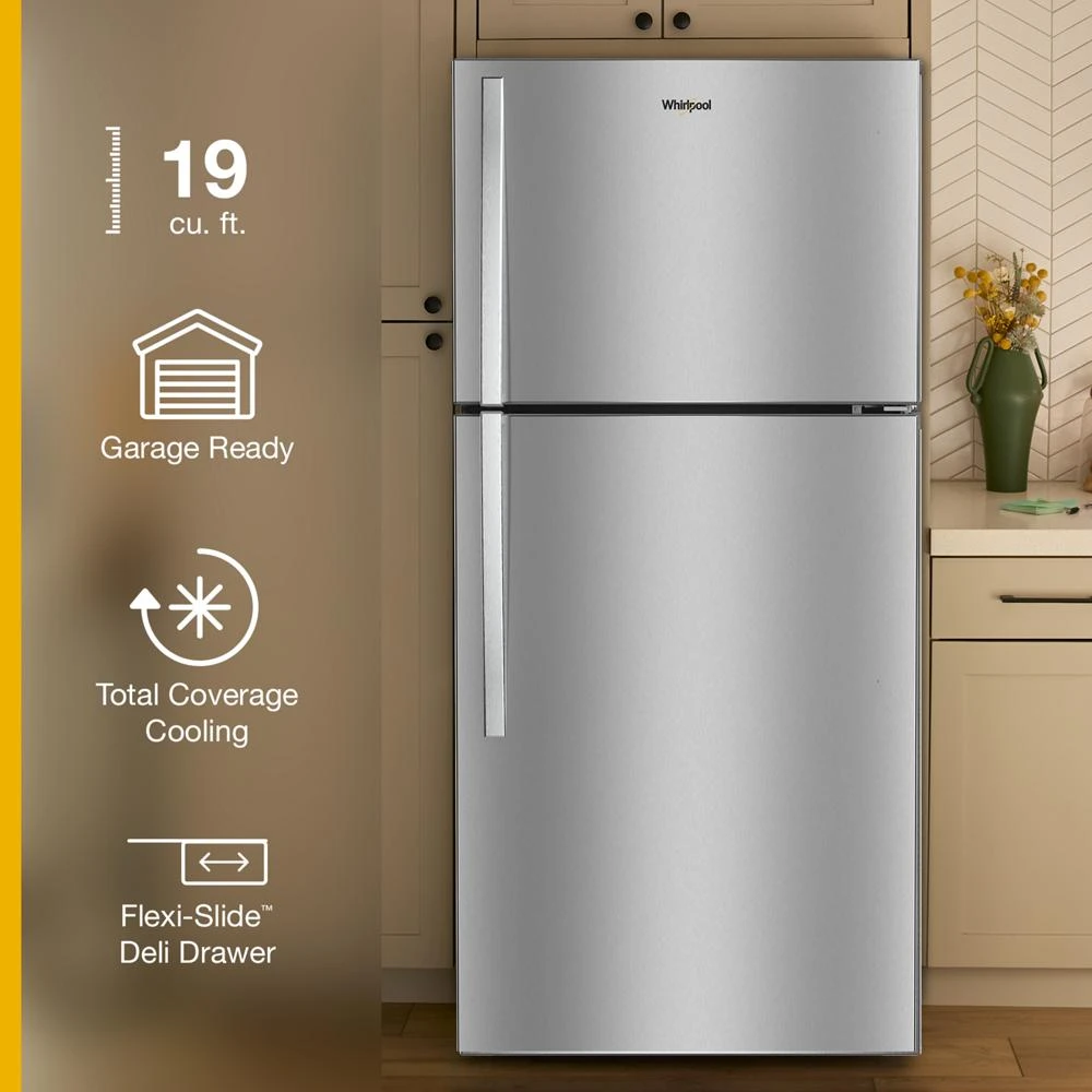 29.5-inch Wide Top Freezer Refrigerator with Total Coverage Cooling- 19.2 Cu. Ft. WRTX7419SZ