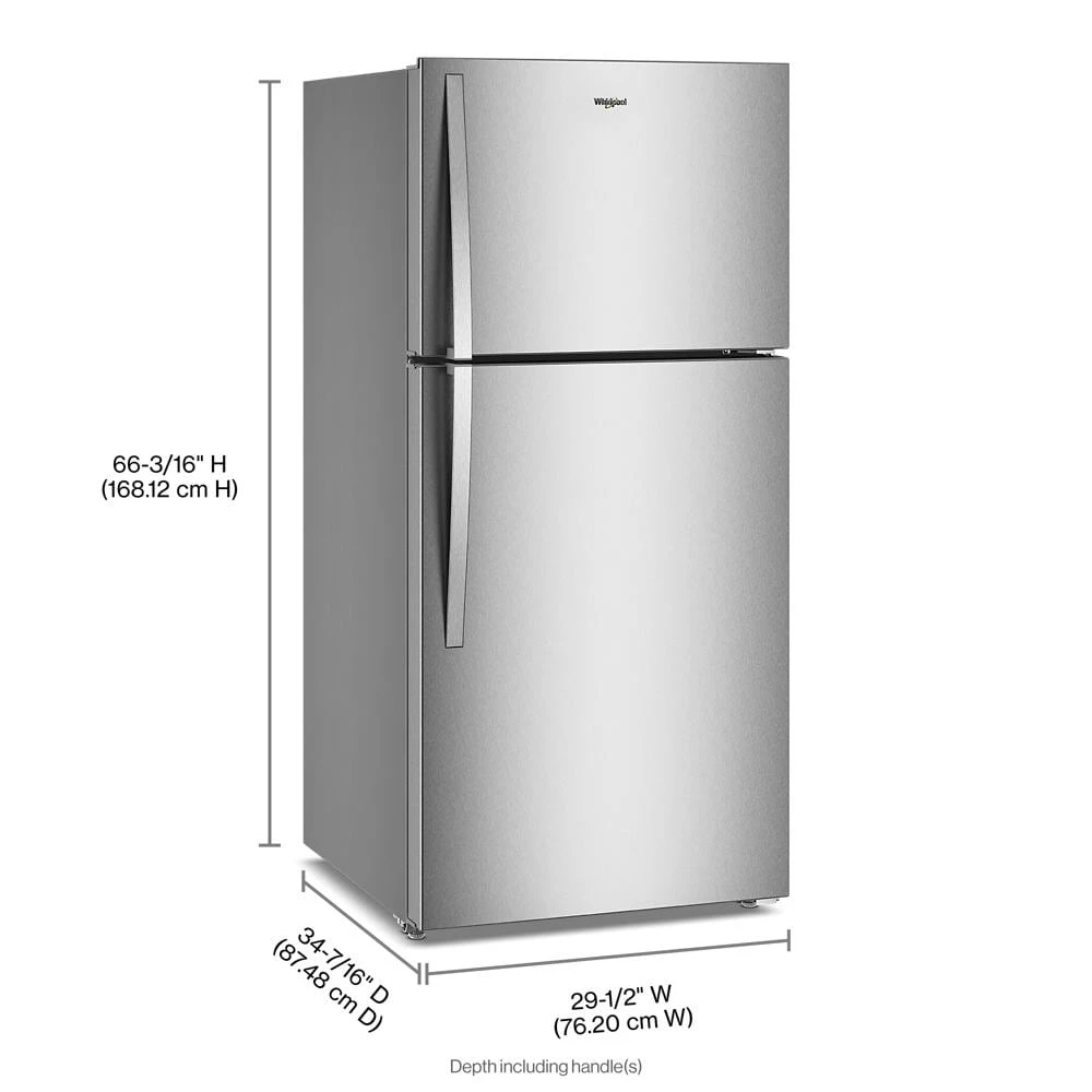 29.5-inch Wide Top Freezer Refrigerator with Total Coverage Cooling- 19.2 Cu. Ft. WRTX7419SZ