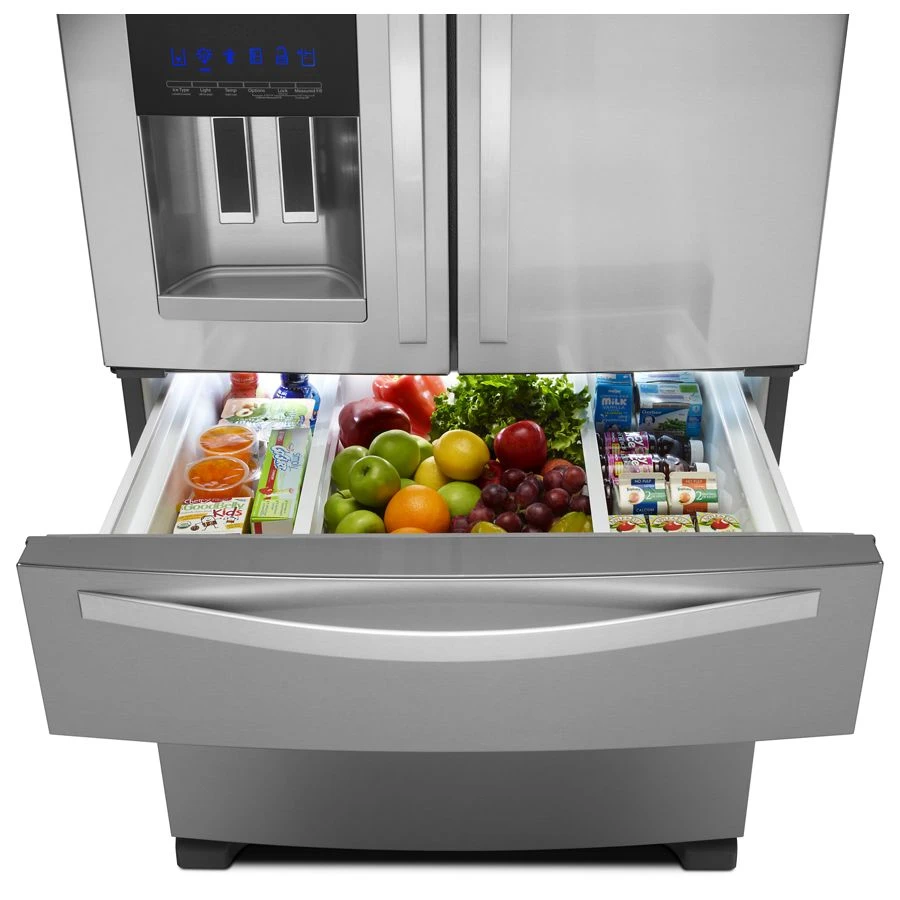 36-inch Wide French Door Refrigerator with External Refrigerated Drawer - 25 cu. ft. WRX735SDBM