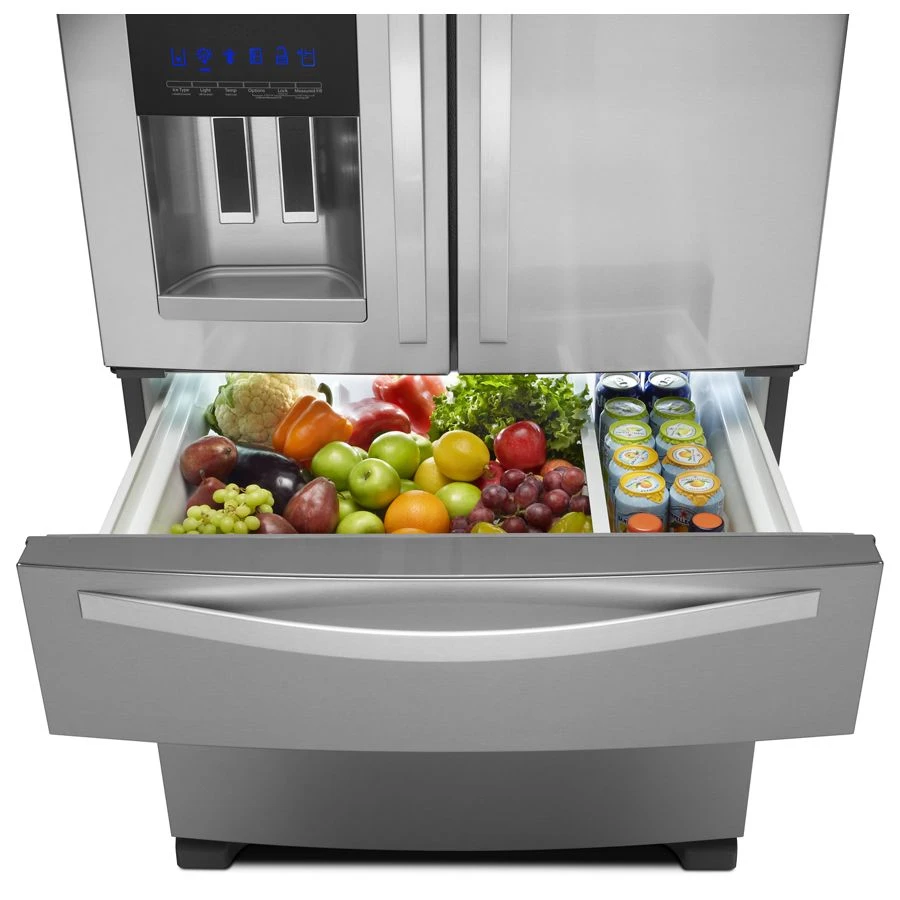 36-inch Wide French Door Refrigerator with External Refrigerated Drawer - 25 cu. ft. WRX735SDBM