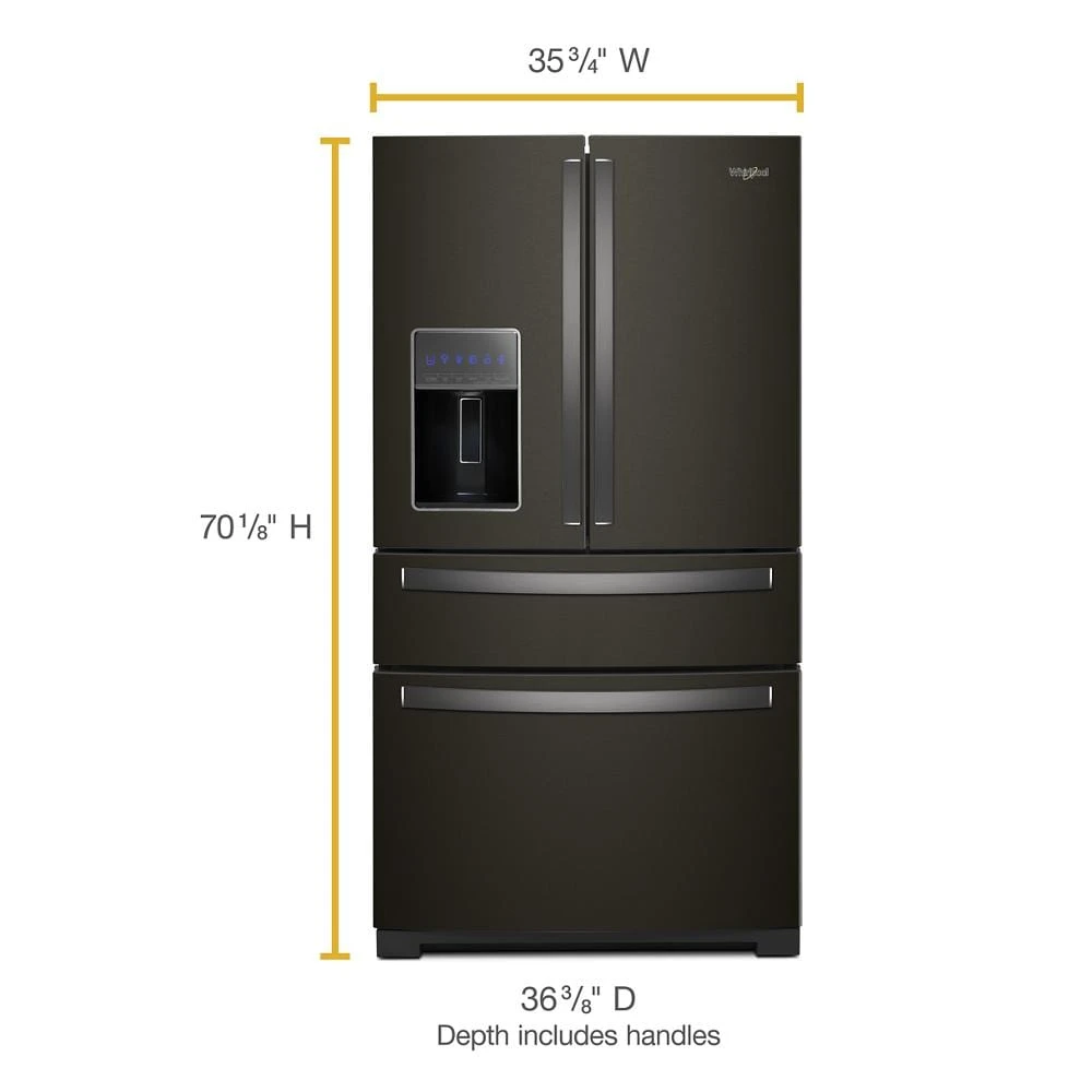 36-inch Wide 4-Door Refrigerator with Exterior Drawer - 26 cu. ft. WRX986SIHV
