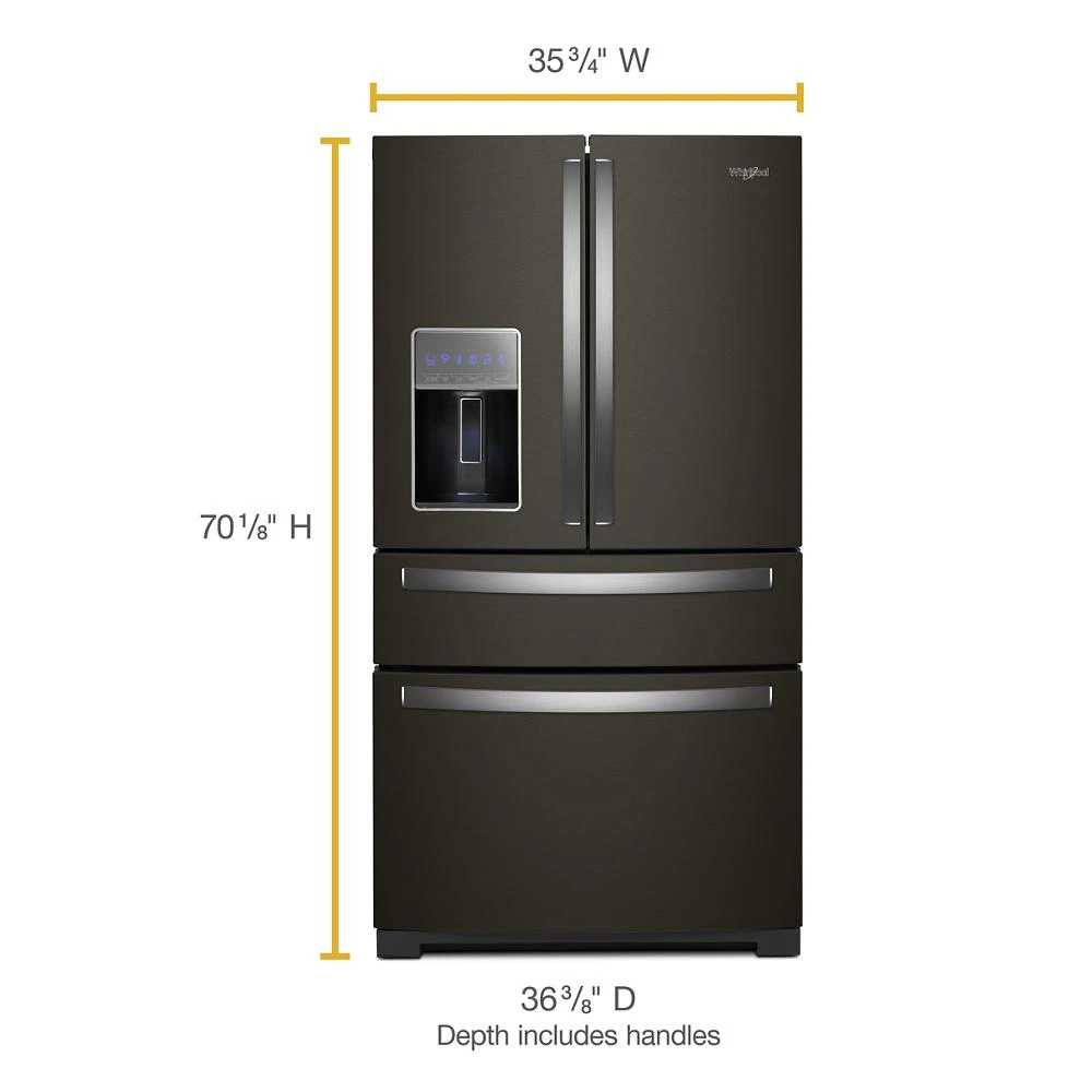 36-inch Wide 4-Door Refrigerator with Exterior Drawer - 26 cu. ft. WRX986SIHV