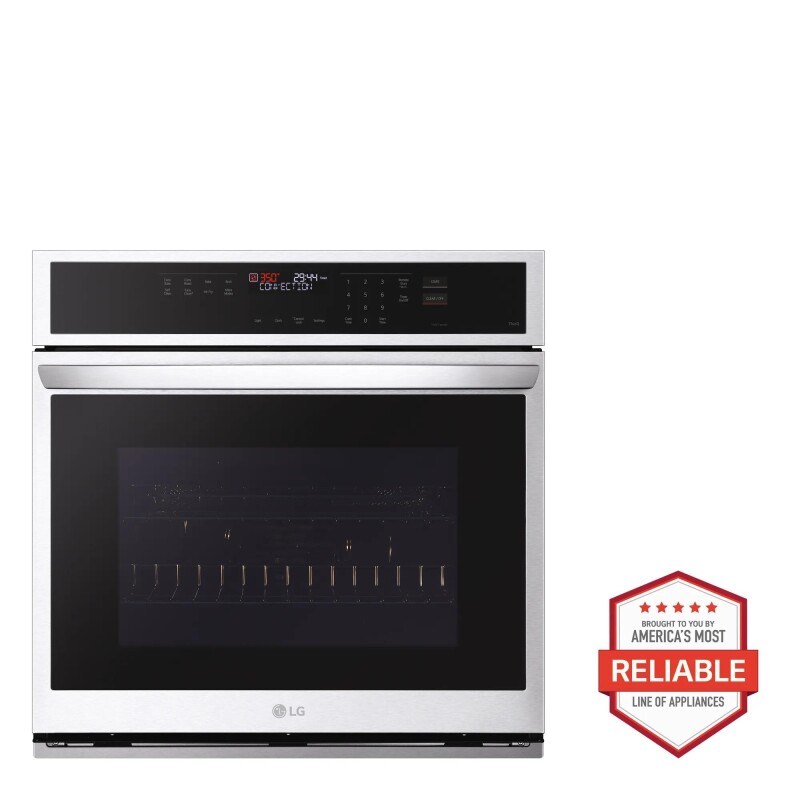 LG 4.7 cu. ft. Smart Wall Oven with Convection and Air Fry Print Proof Stainless Steel WSEP4723F Picture 1